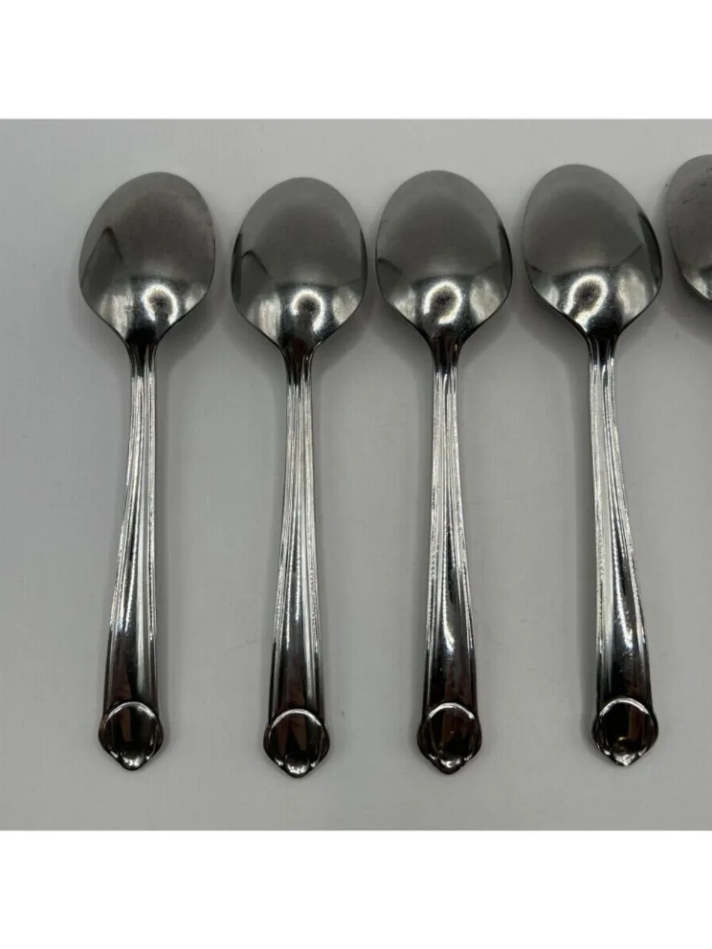 7 Mikasa Classico Satin Teaspoons 18/8 Stainless Gerald Patrick 6.25